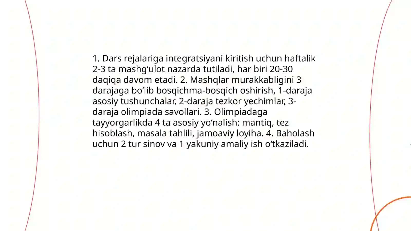 Boshlangʻich sinf matematika fanidan olimpiadada integratsiyaning oʻrni 4