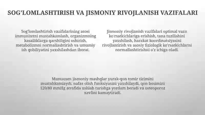 Jismoniy Tarbiya Vazifalari 4
