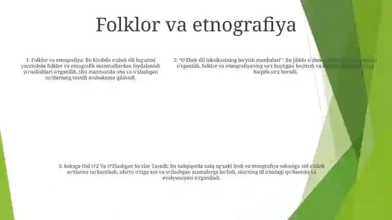 Oʻzbek Tili Leksikasining Boyish Manbalari. Sohaga Oid O'Z Va O'Zlashgan So'Zlar Tasnifi 4