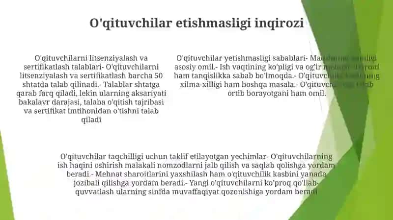 Ta'Lim Tizimining Joriy Holati Va Mavjud Muommolar 4