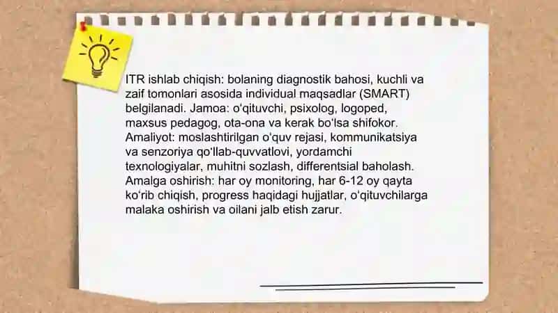 Turli darajadagi intellektual yetishmovchiligi bo‘lgan bolalar uchun inklyuziv ta’lim strategiyalari 4