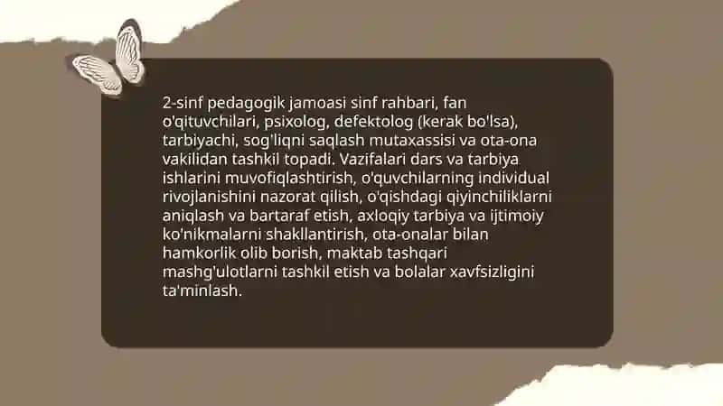 Sinf jamoasini tarbiyalash 4
