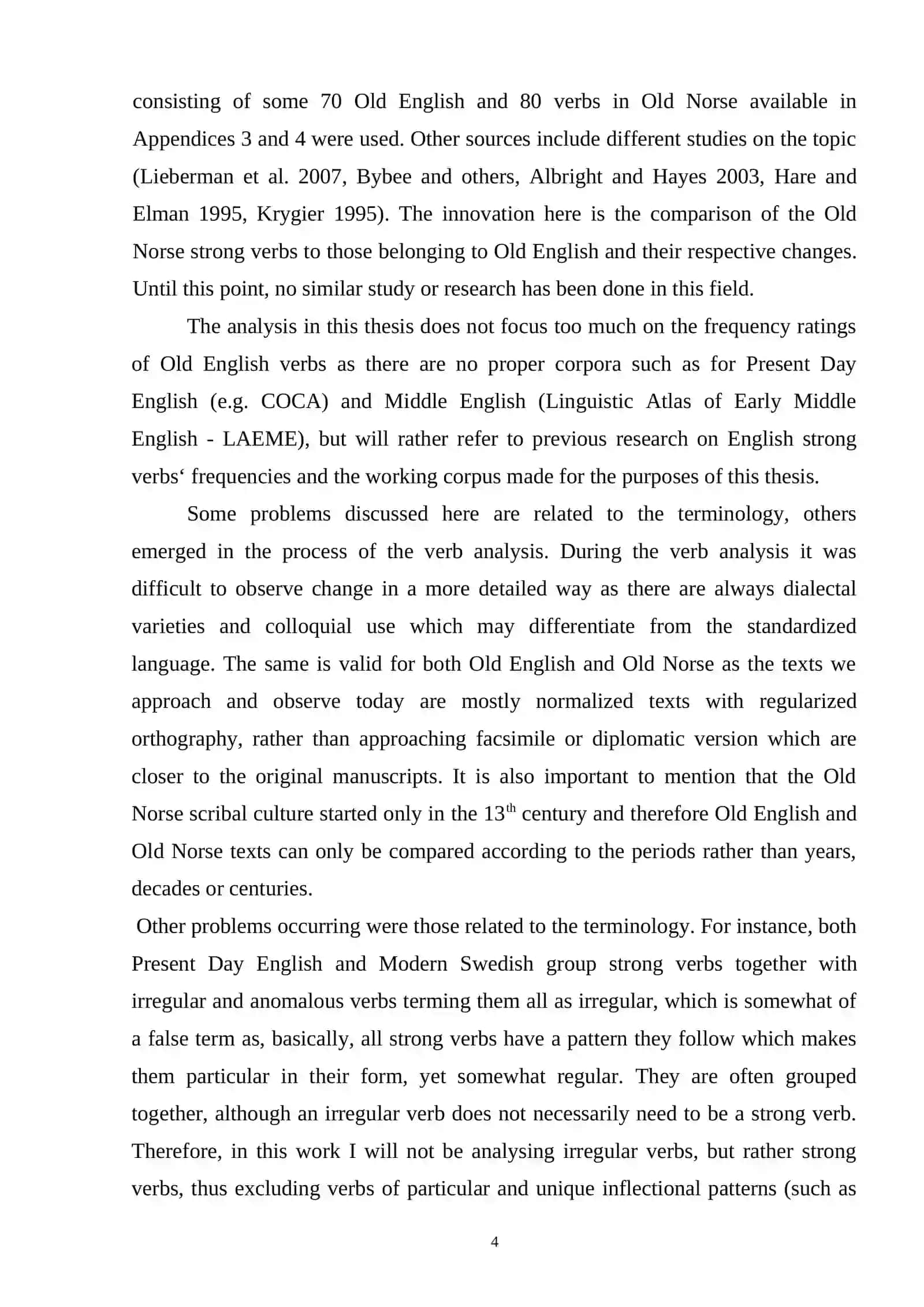 STRONG AND WEAK VERBS IN OLD ENGLISH 4