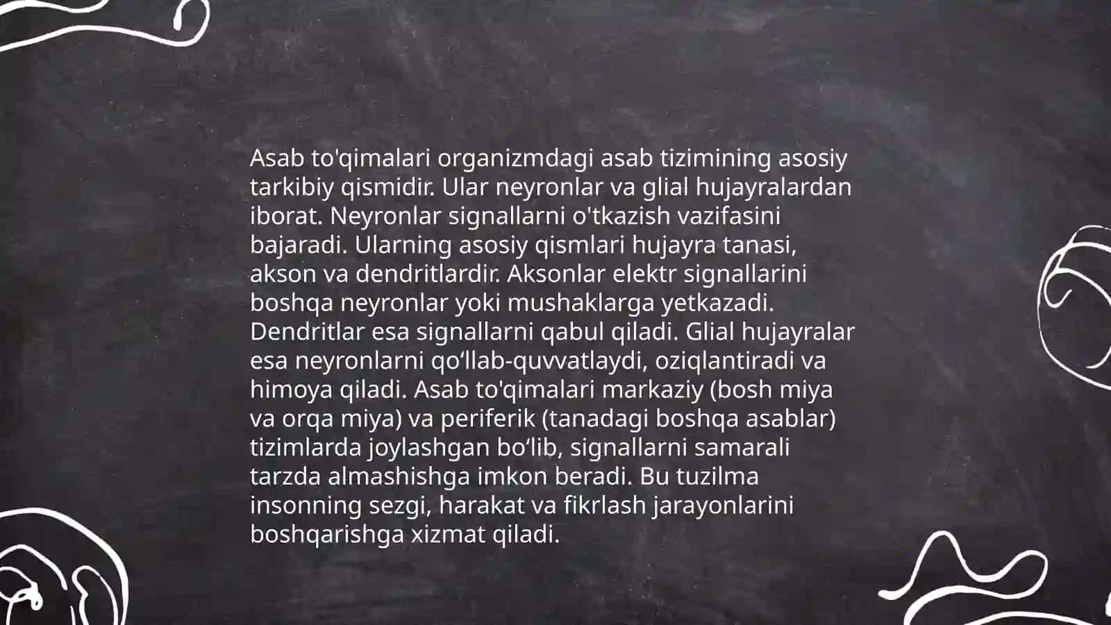 Umurtqalilar markaziy asab tizimining tuzilishi va vazifasi 4