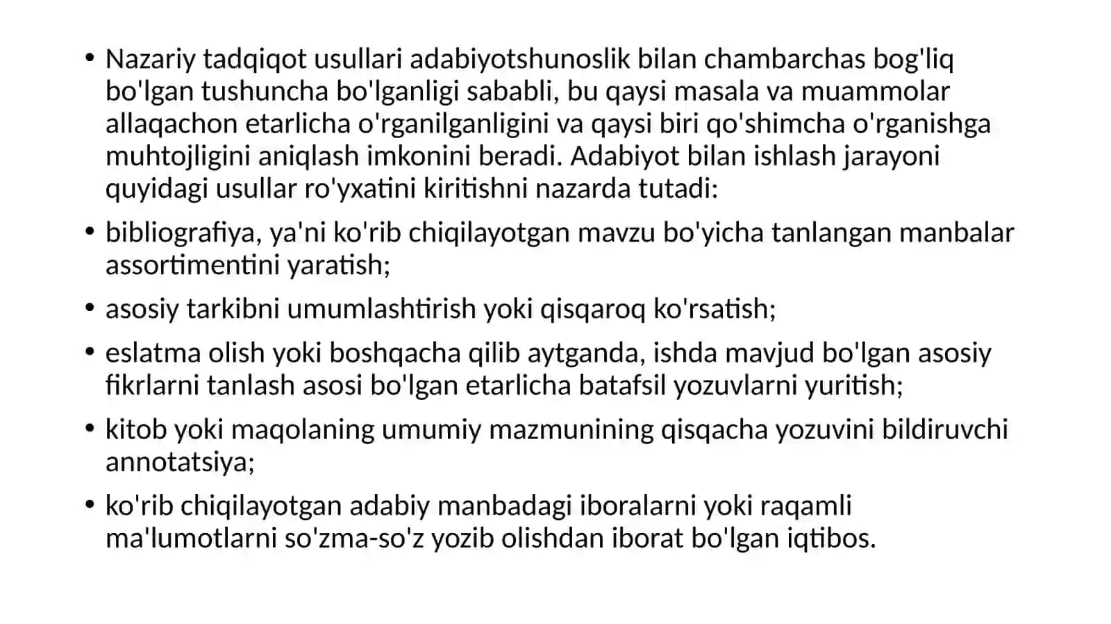 Nazariy tadqiqot usullari, ularning xususiyatlari 4