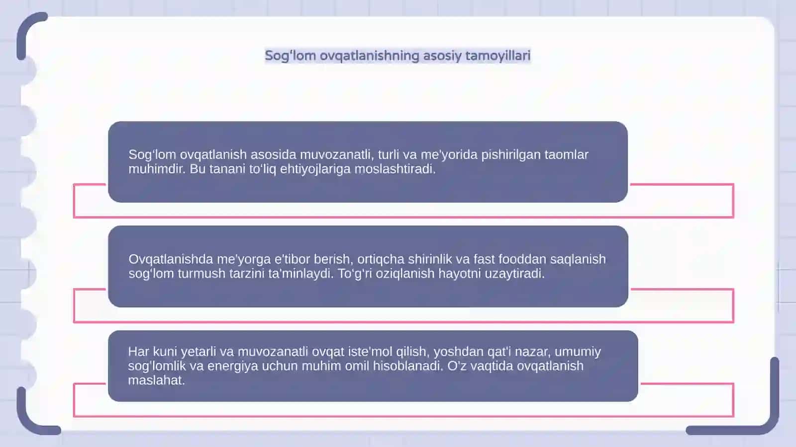 Ovqatlanish qoidalari 4