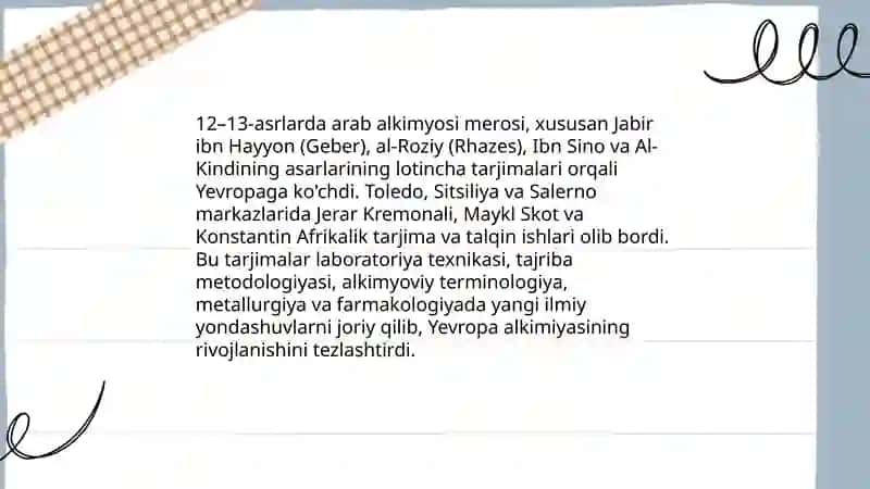 Yevropada alkimyo va uning rivojlanishi 4