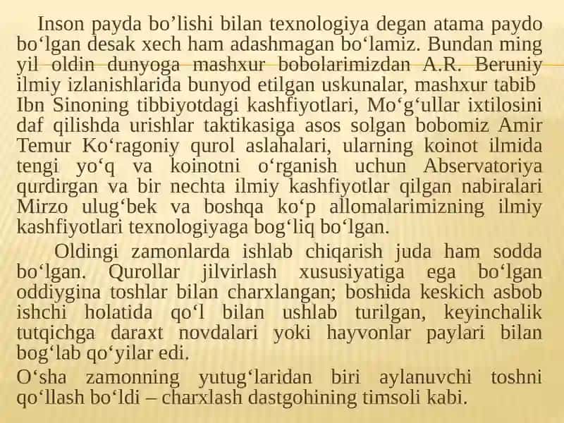 Mashinasozlik texnologiyasi asoslari faniga kirish 4