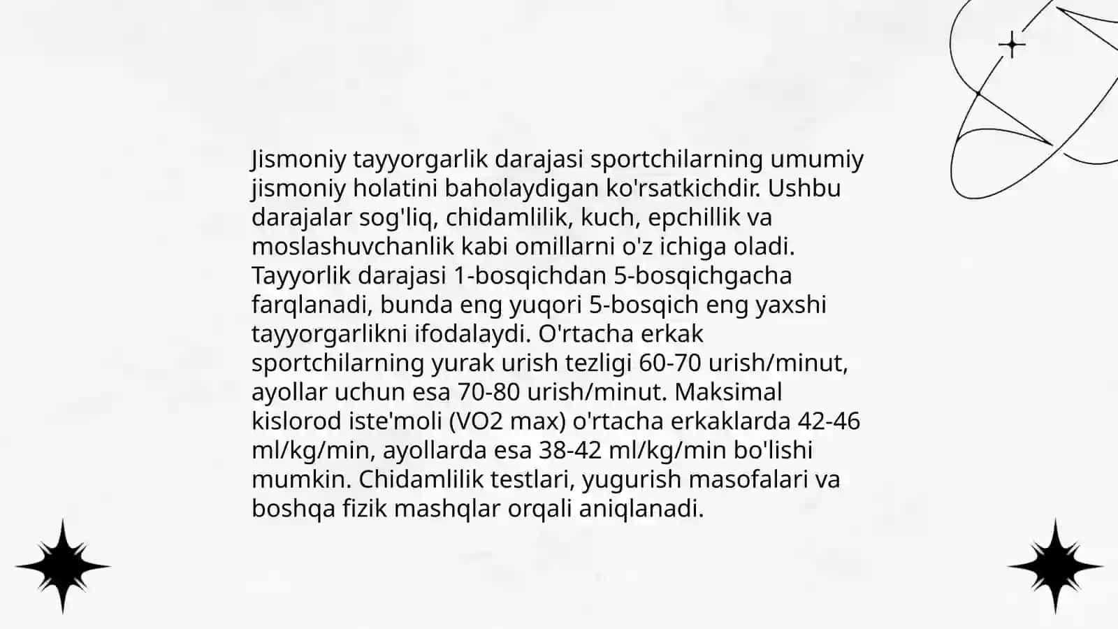 Talabalarning umumiy jismoniy tayyorgarliklarini aniqlash 4