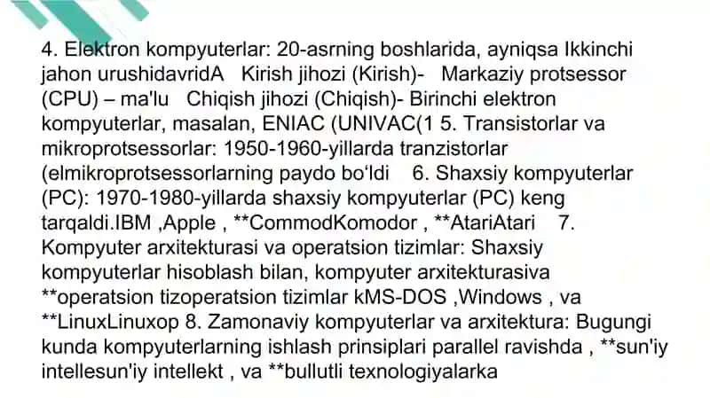Kompyuterning asosiy qismlari va ishlash prinsiplari 4