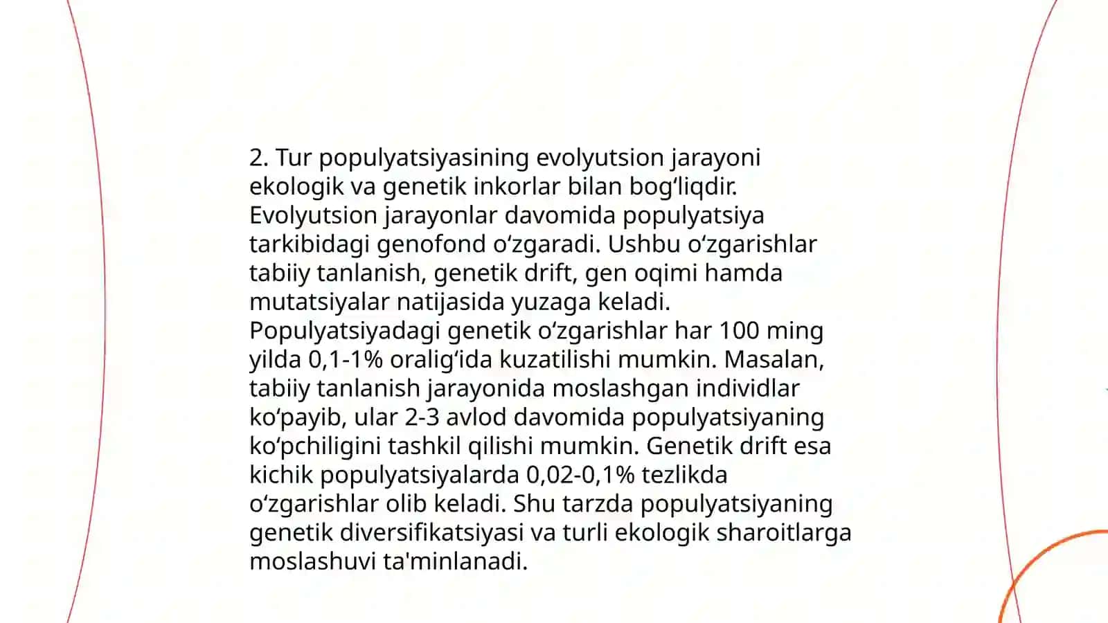 Tur populatsiyasi 4