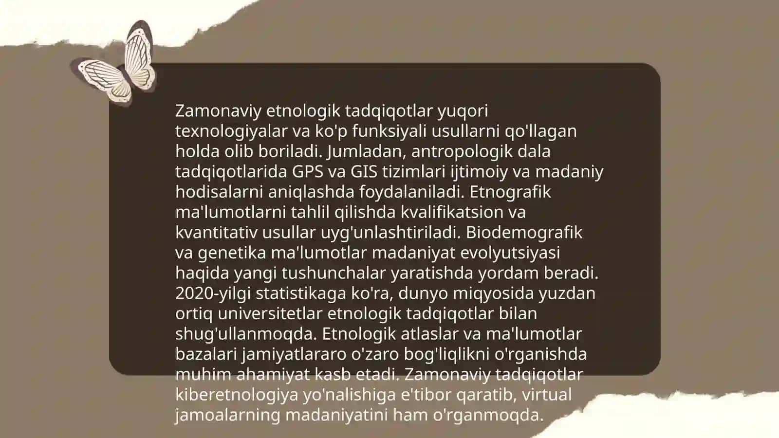 Etnalogiyadagi zamonaviy yo‘nalishlar 4