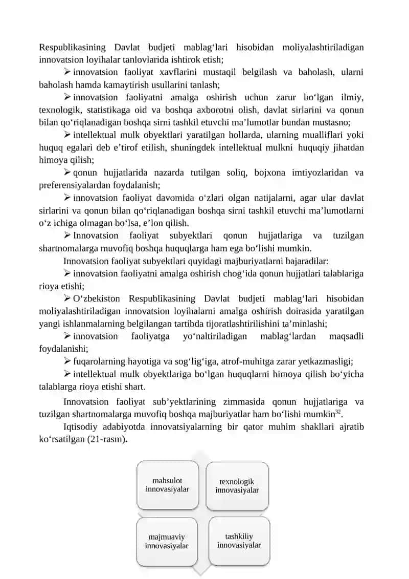 TEXNOLOGIYALAR VA INNOVATSION MAHSULOTLARNI BOZORGA UZATISH USULLARI 4