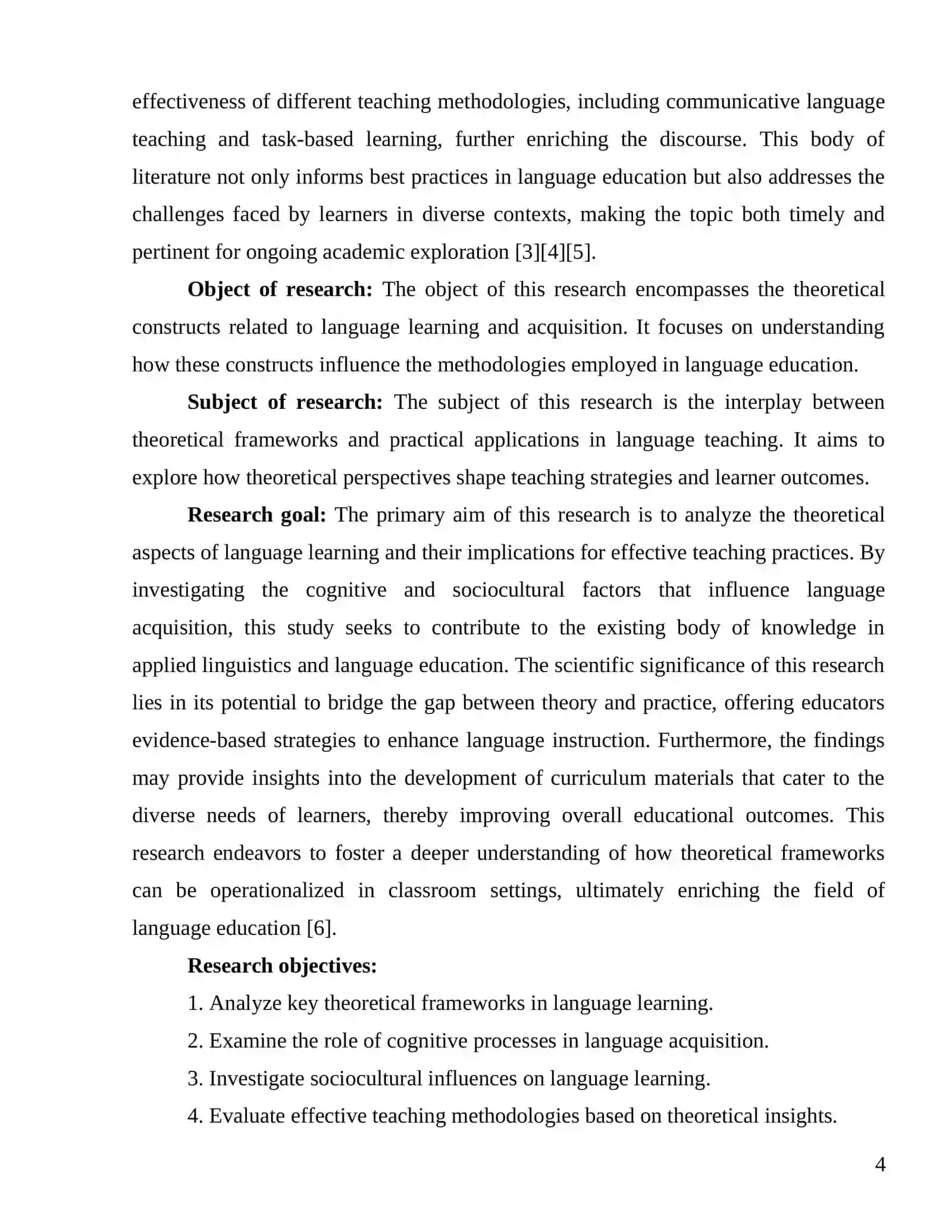 OʻRGANILAYOTGAN TIL NAZARIY ASPEKTLARI FANI BOʻYICHA COURSE 4