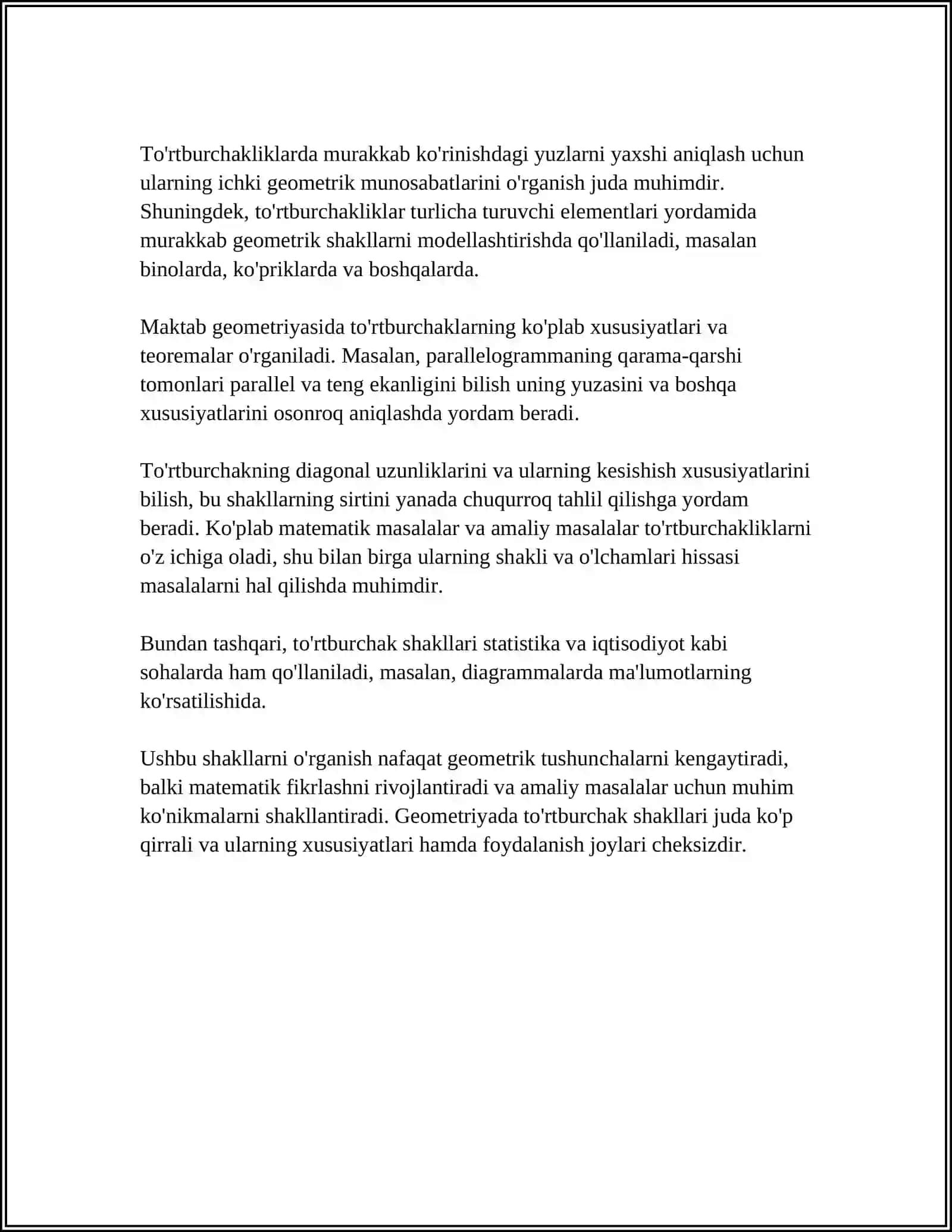 TO'RTQUTBLIKLAR, ULARNING SINFLANISHI, ULANISH SXEMALARNI VA TENGLAMALARI. KOEFFITSIENTLARINI, ALMASHLASH SXEMA VA IKKILAMCHI PARAMETRLARINI HISOBLASH 4