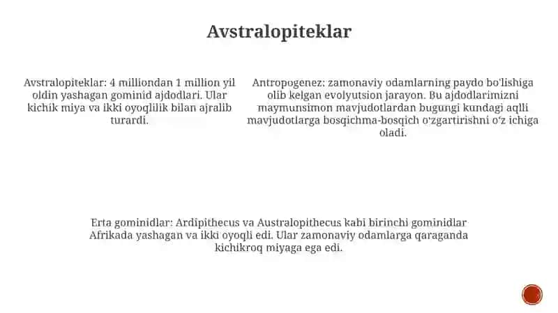 Antropogenez.Odamningboshlang‘Ich Ajdodlari 4
