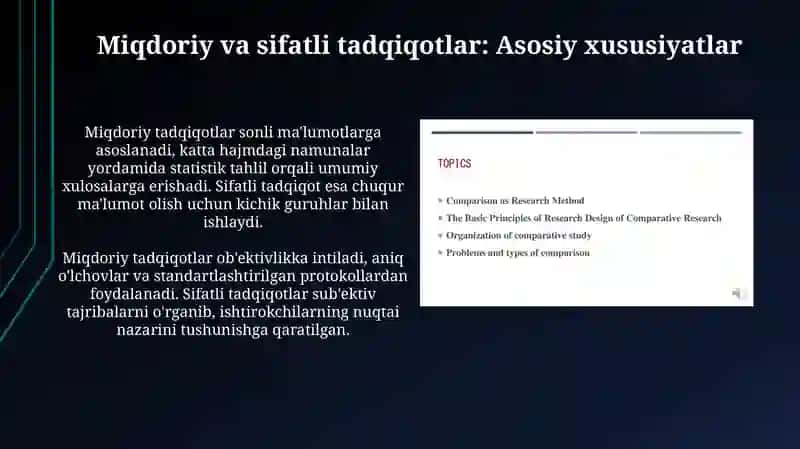 Miqdoriy va sifatli tadqiqot metodlarining mantiqiy qiyosi 4