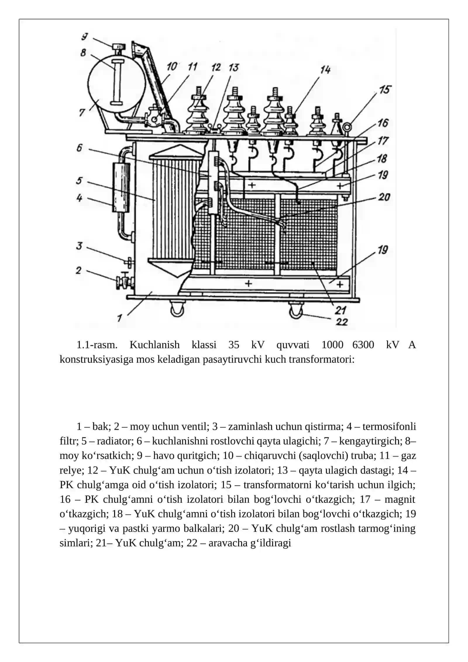 Uch fazali ikki chulg‘amli transformatorning cho‘lg‘amlarining ulanishi va transformatsiya koeffitsenti 4