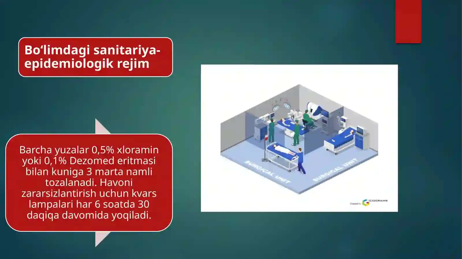 tibbiyot kasbiga kirish/Xirurgik bemorlar, umumiy parvarishi: Tuzilishi va tashkillashtirilishi. mavzusida mustaqil ish 4