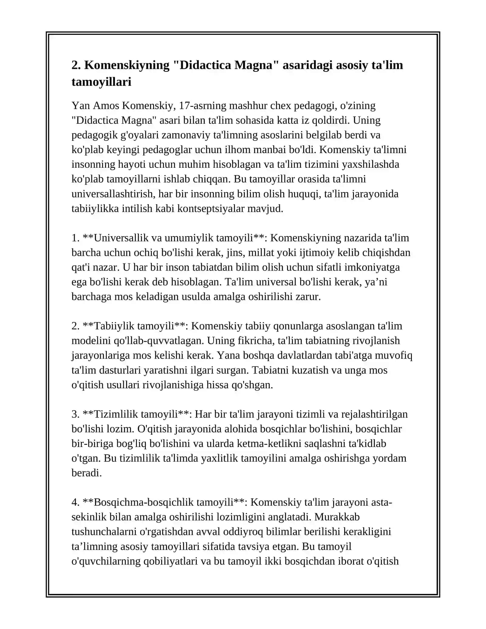 Yan Amos Komenskiyning pedagogik falsafasi va universal ta'lim gʻoyalari 4