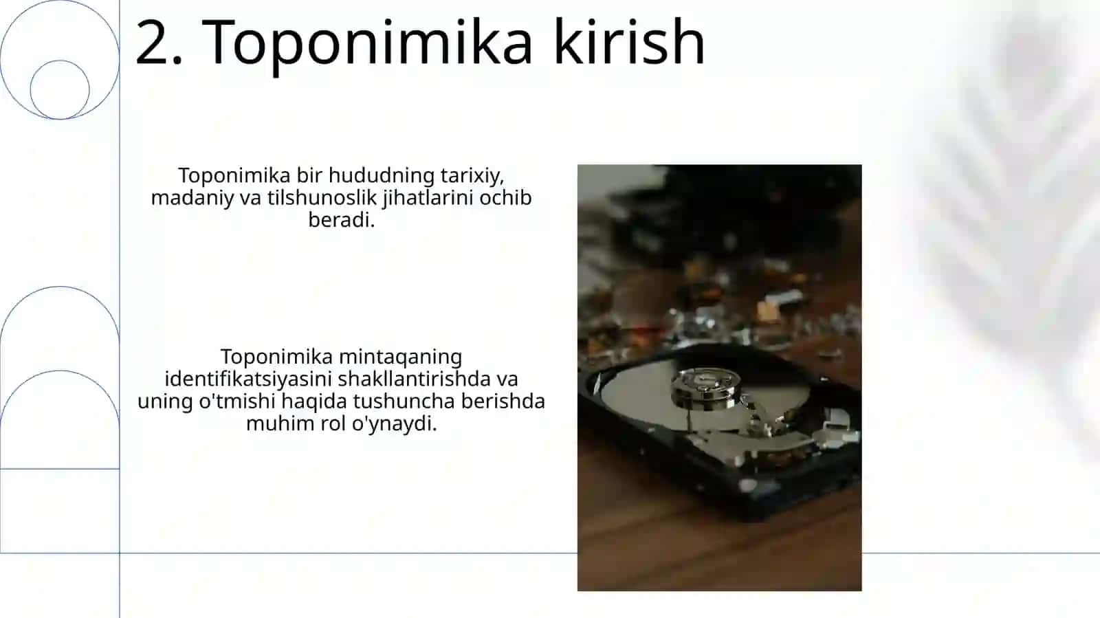 Toponimika faning maqsad va vazifalari tizimidagi oʻrni 4