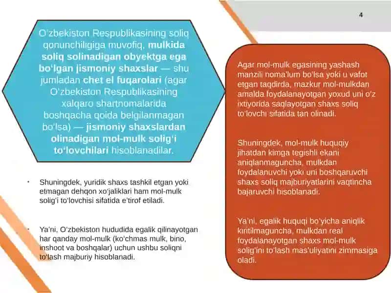 Jismoniy Shaxslardan Olinadigan Mol-Mulk Solig‘i 4