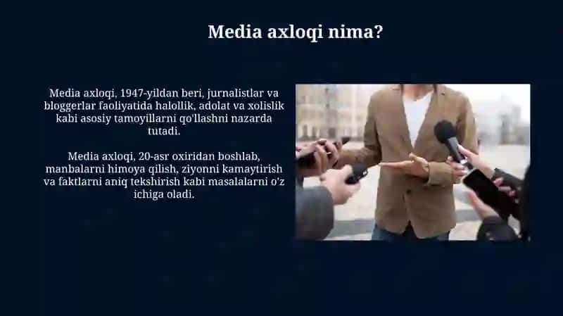 Media etikasi: jurnalist va blogrlarning mas’uliyati 4