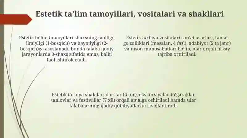 Estetik tarbiya 4