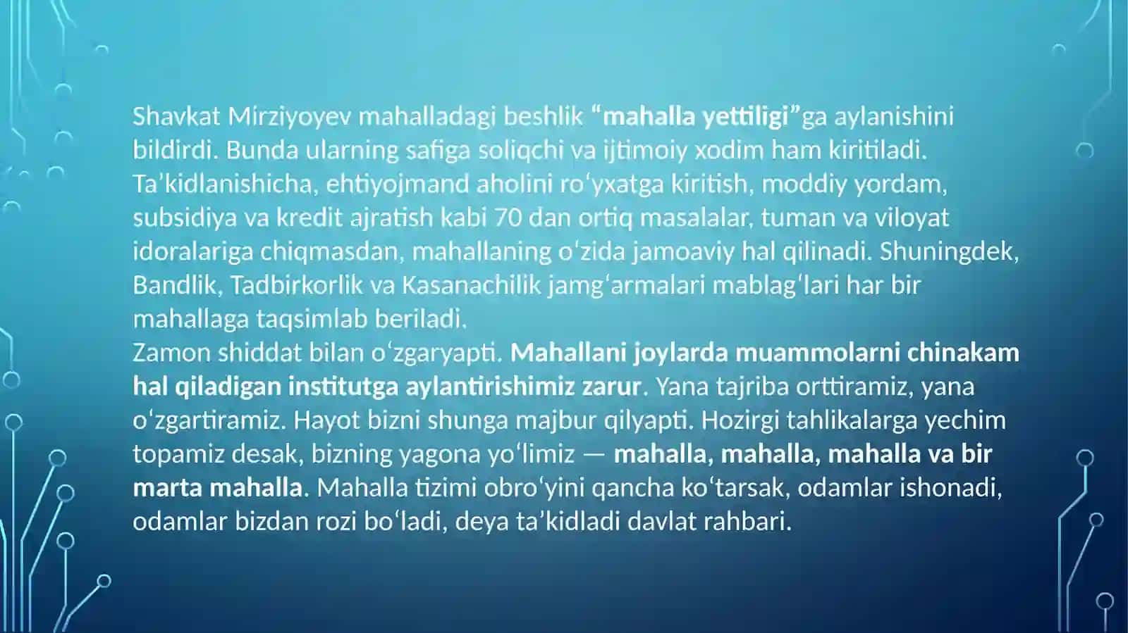 MAHALLA TIZIMI 4