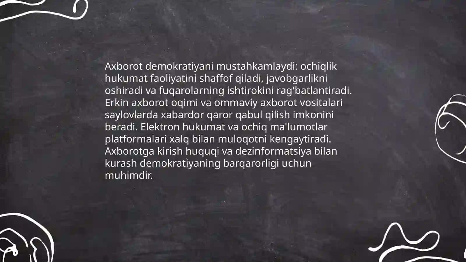 Axborotni jamiyatda tutgan o'rni va ahamiyati 4