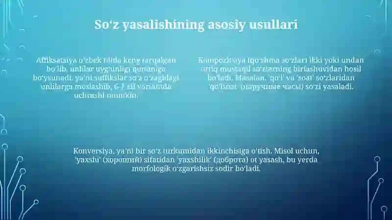 O‘zbek tilida so‘z yasalishi 4