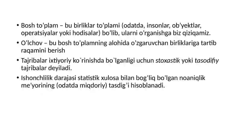 Statistika asoslari fanining predmeti va vazifalari 4