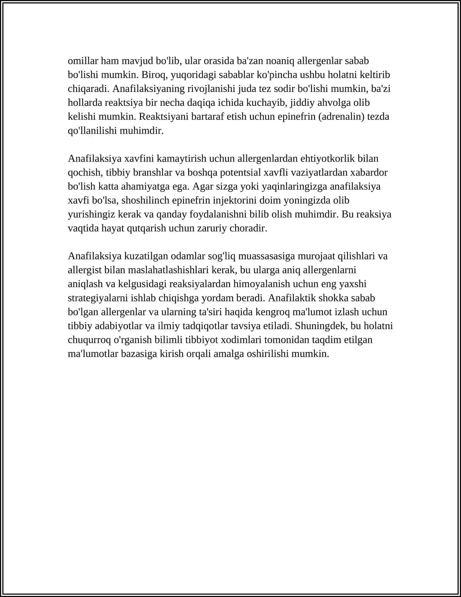 STOMATOLOGIYADA ANAFILAKTIK SHOK BIRINCHI YORDAM 4