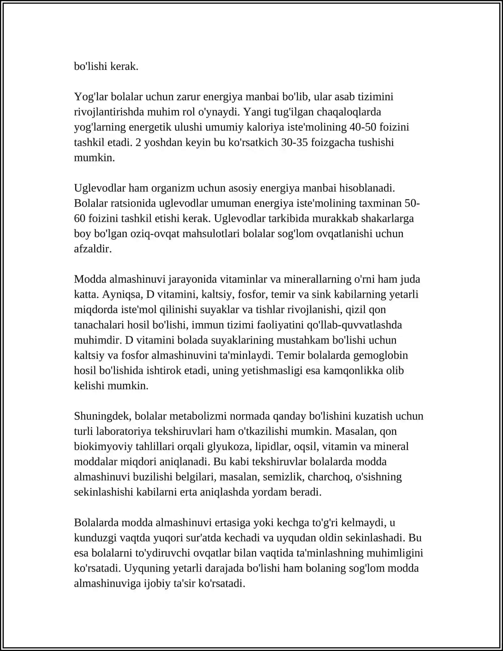 TURLI YOSHDAGI BOLALARDA SIYDIKNING KIMYOVIY XUSUSIYATLARIGA MODDALAR ALMASHINUVINING TAʼSIRI 4