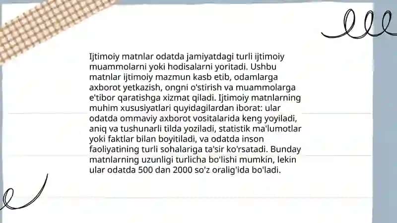 Ijtimoiy matn va uning turlari 4
