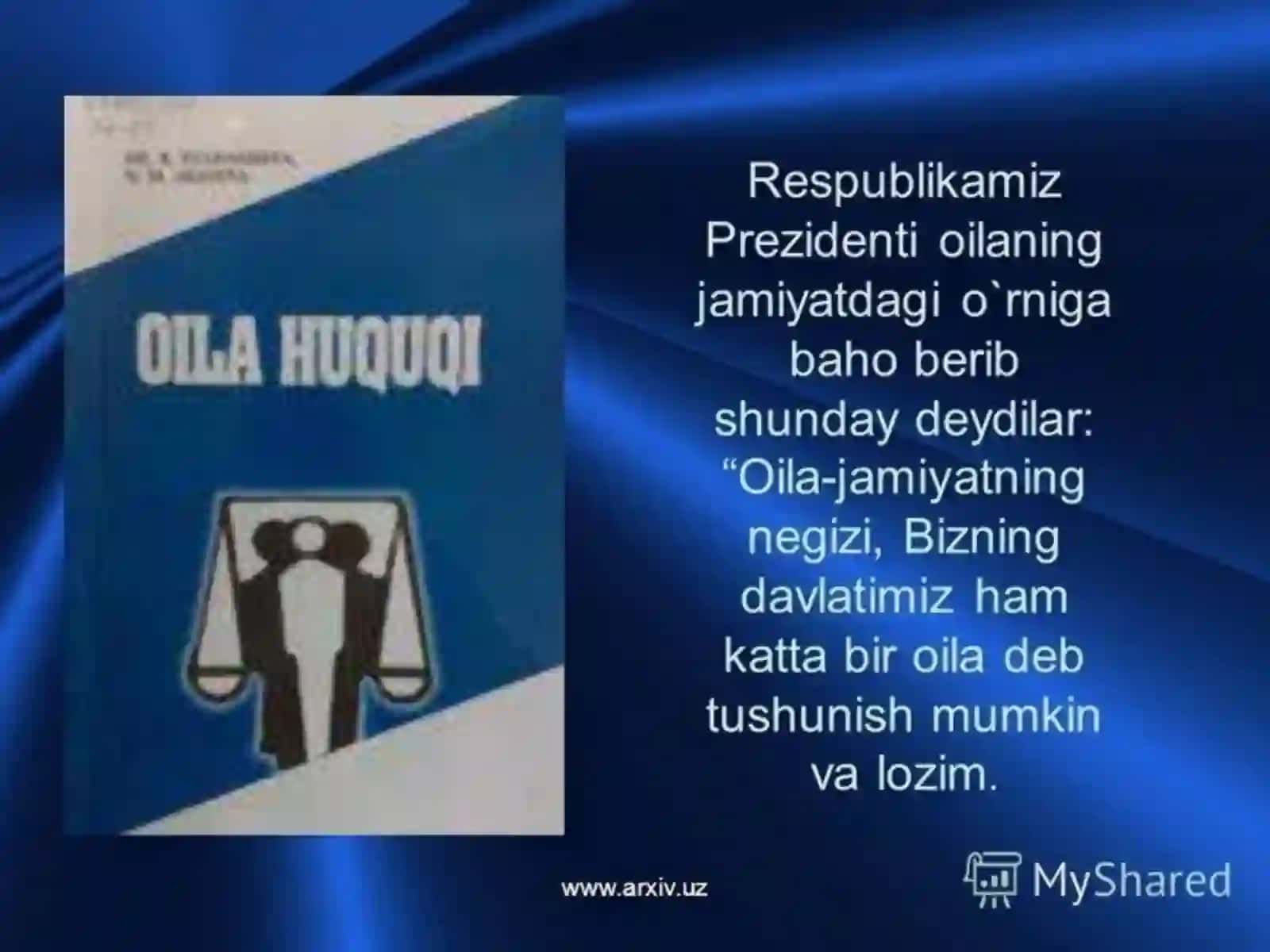 Bolali oilalarning davlat tomonidan qo'llab quvvatlashning xuquqiy asoslari 4