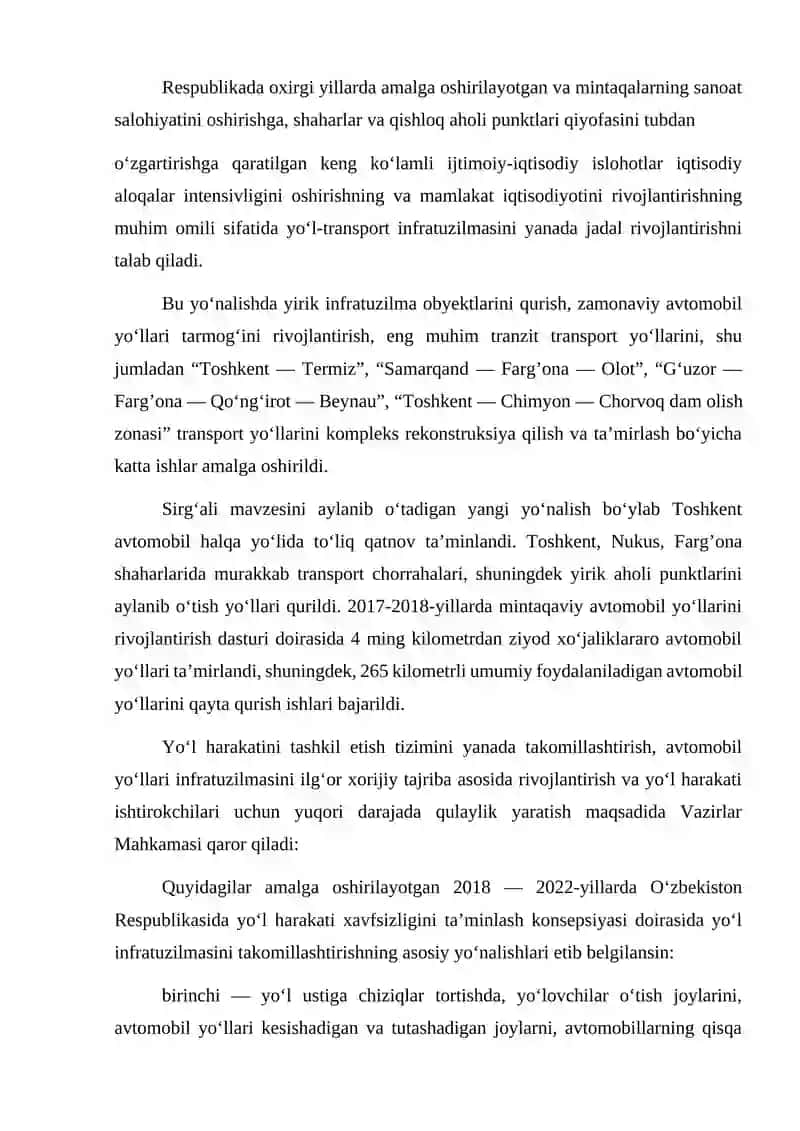AVTOMOBIL YO’LLARINI LOYIHALASH 4