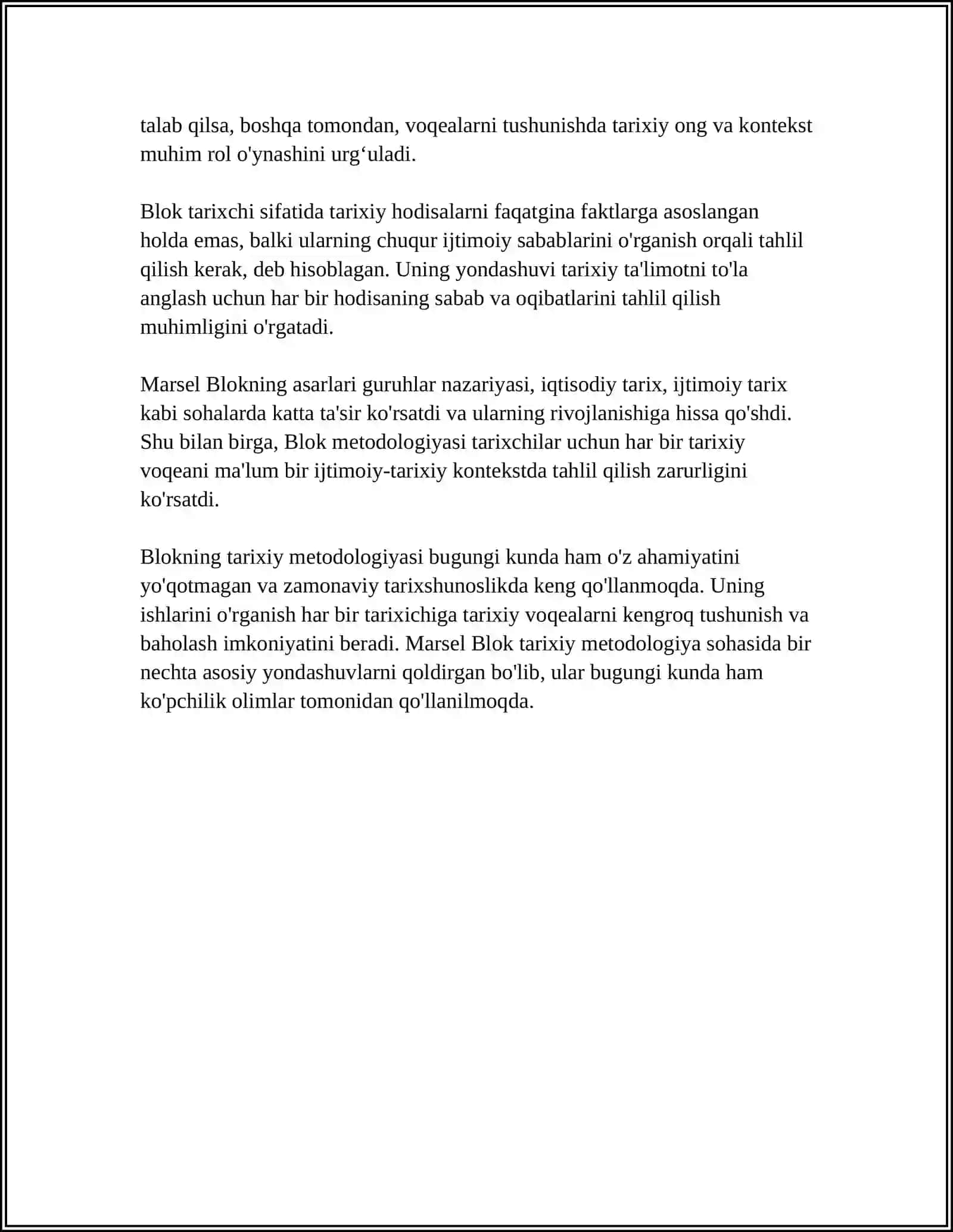 YEVROPA TARIXCHILARDAN M.BLOK, A.TOYNBI, P. SOROKIN, P. RENUVEN ASARLARINI O'RGANISH 4
