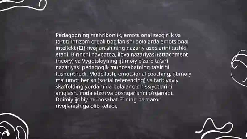 Maktabgacha yoshdagi bolalarda emotsional intelektning rivojlanishida pedagog munosabatining tasiri 4