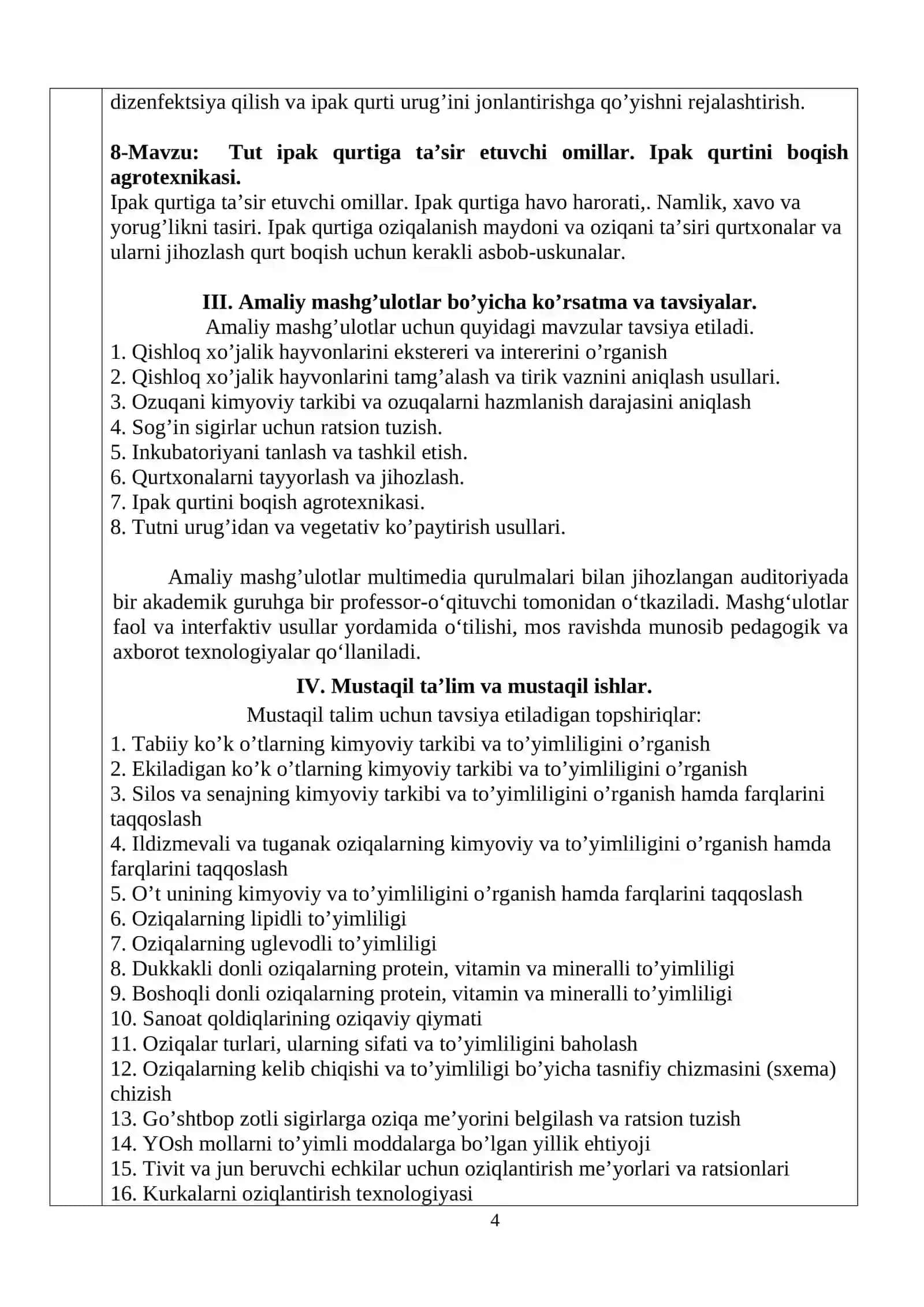 CHORVACHILIK VA IPAKCHILIK 4