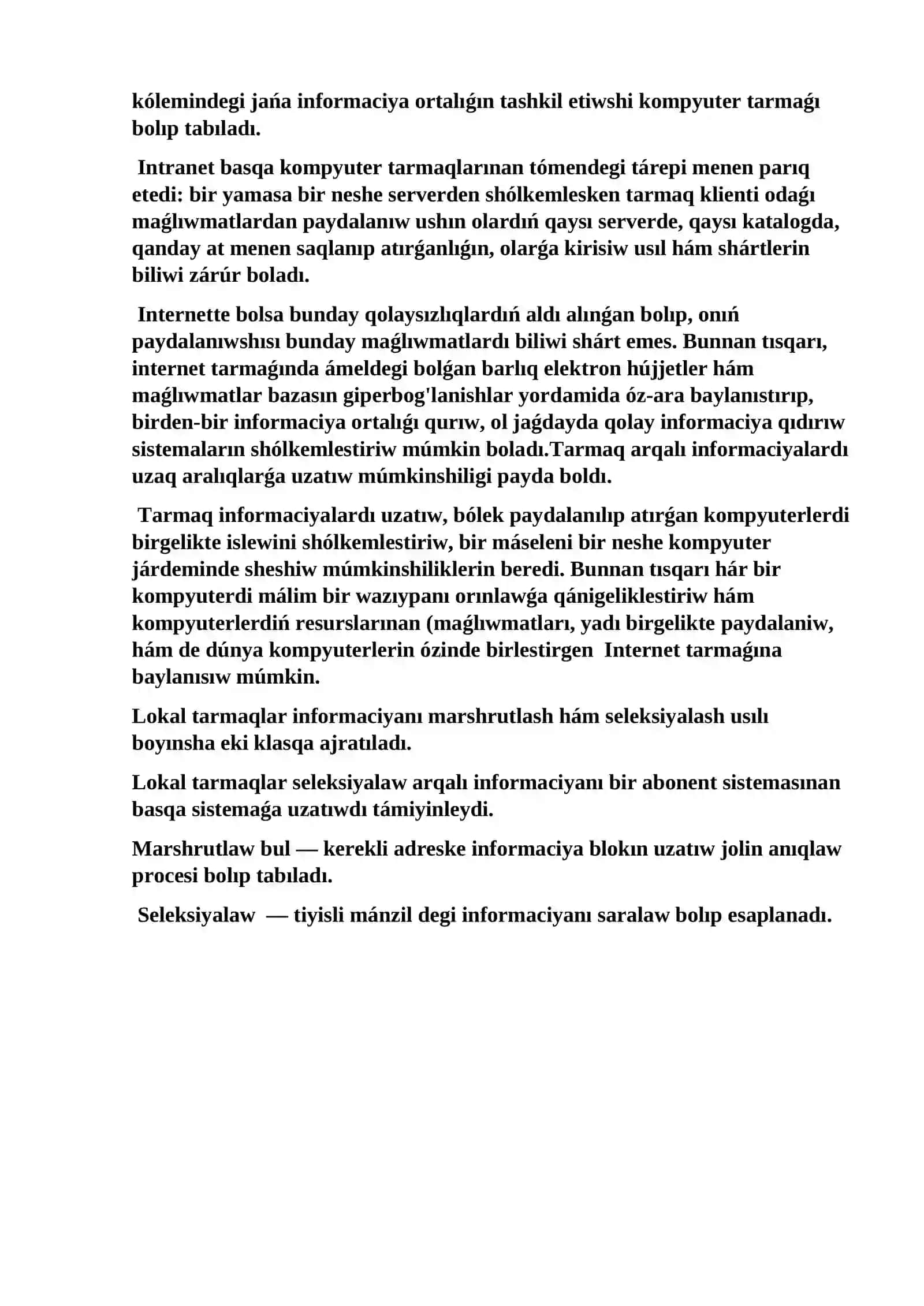 Xabar texnologiyalari ha’m processlerdi matematikalıq modellestiriw 4