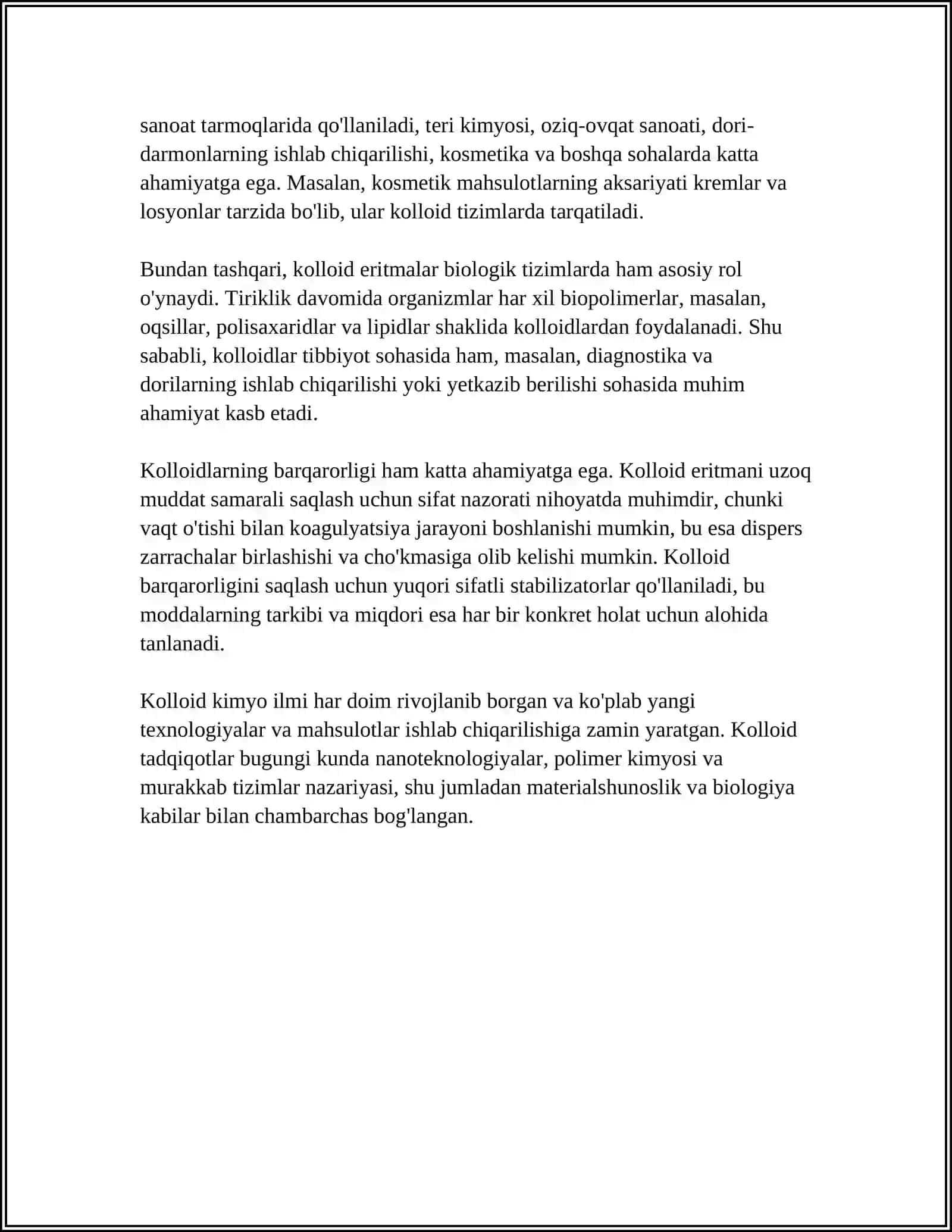 KOLLOID ERITMALARNING OLINISHI VA MITSELLANING TUZILISHI 4