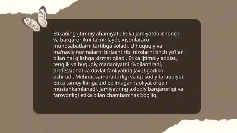 Etikaning mohiyati va ahamiyati 4
