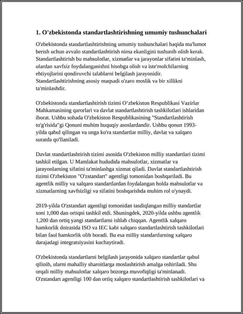 STANDARTLASHTIRISHNING O’ZBEKISTONDAGI MEYORIY HUQUQIY BAZASI TAHLILI 4