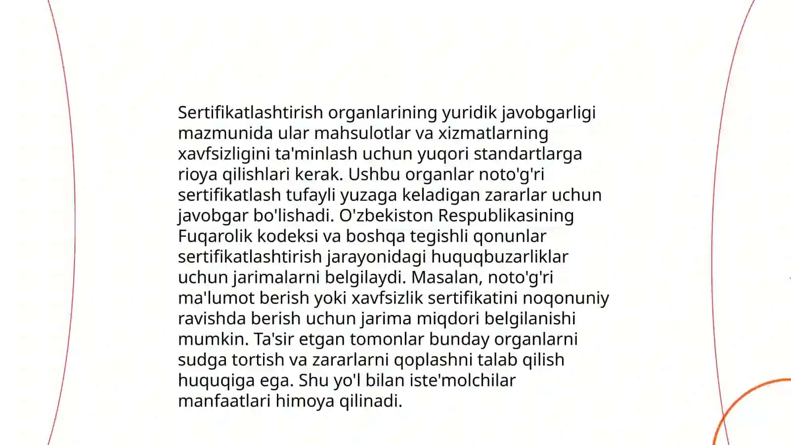 Sertifikatlashtirish tizimida qatnashuvchi idoralar masulyati 4