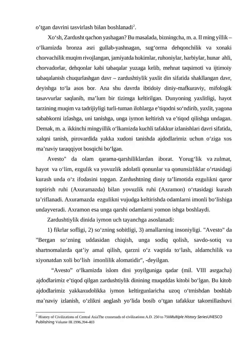 Avesto va zardushdiylik ta'limoti 4