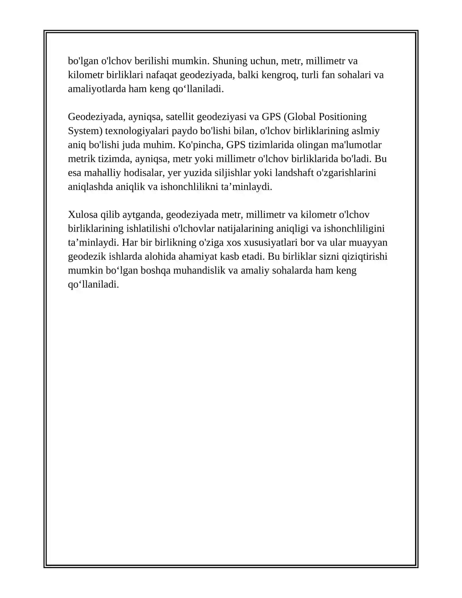 GEODEZIYADA QÔLLANILADIGAN ÓLCHOV BIRLIKLARI 4