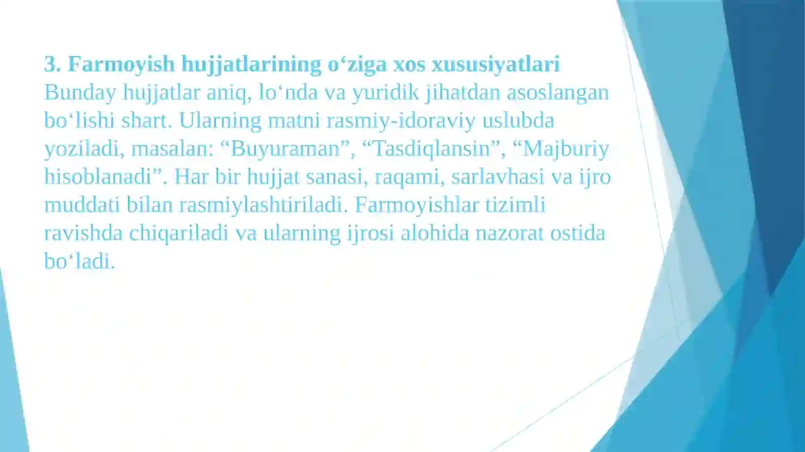 Farmoishhujjatlariningsoxadaqo’llanishi 4