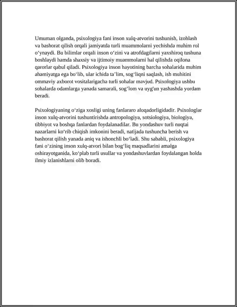 PSIXOLOGIYA FANINING MAQSADI VA VAZIFALARI 4