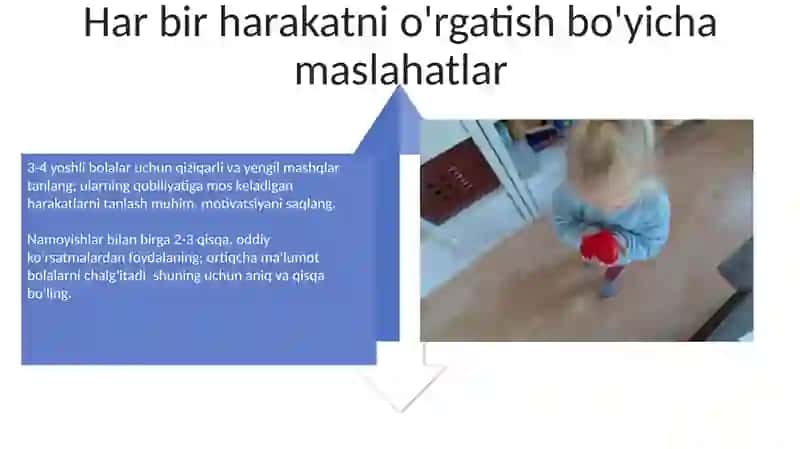 Maktabgacha yoshdagi bolalar uchun asosiy harakatlar 4